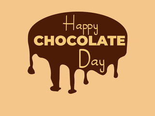 Happy Chocolate day vector design with beautiful background . For you 