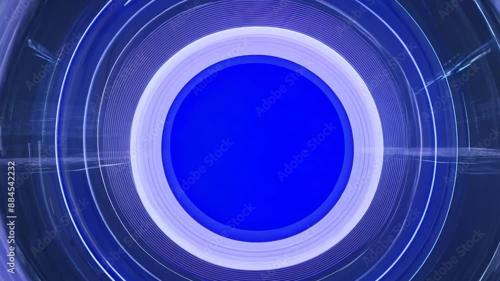 Aufkleber abstract background in blue and purple tones with concentric circles creating a tunnel effect leadin
