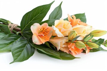 A beautiful bouquet of orange lilies artistically capturing the vibrant essence of floral beauty