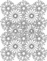 Printable floral coloring page for kids and adults with motivational words for self love and self care. it helps to struggle against life to enjoy the tough journey
