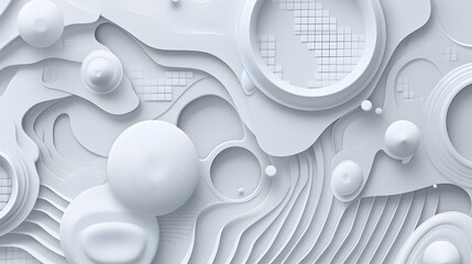 Abstract white geometric pattern on gray background modern digital technology global network metal bending for wallpaper, logo, banner, web design. 