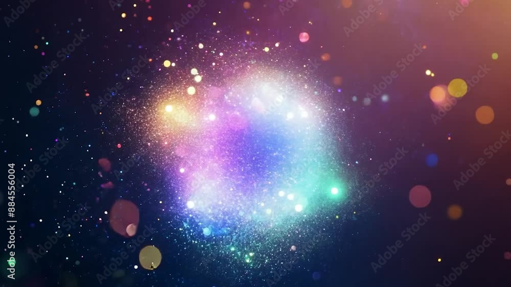 Aufkleber abstract background of sparkling glitter and colorful bokeh lights creating a festive mood, perfect 