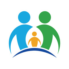Family icon logo design template