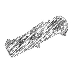 Johnston Atoll US uninhabited territories thread map line vector illustration template