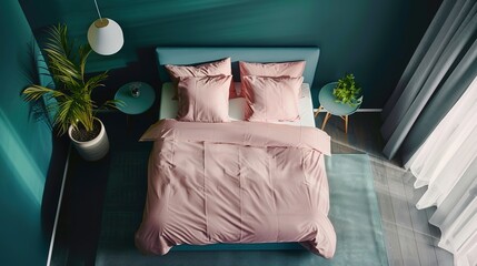 Overhead_view_of_a_minimalist_bedroom_with_a_king-size_bed