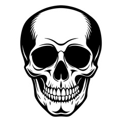 Skull Head Vector Illustration. Printable skull head vector graphics, cartoon, clipart, and line art designs for any project.