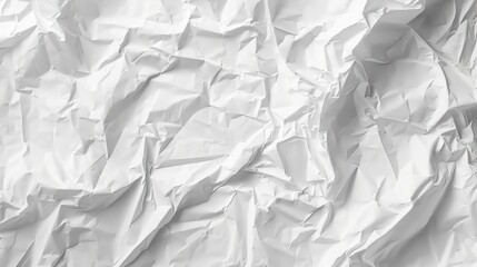 Obraz premium The crumpled texture of white paper serves as a versatile background for various purposes.