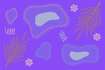 Doodle background seamles pattern abstract colored shapes vector