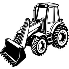 trencher jcb white background