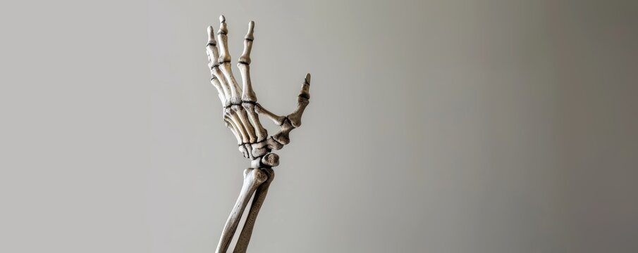 Skeleton Hand Reaching Up, creating a spooky and eerie atmosphere, perfect for Halloween decorations and themes.