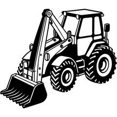 trencher jcb white background