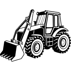 trencher jcb white background