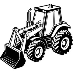 trencher jcb white background