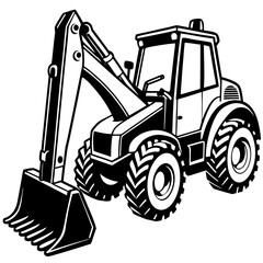 trencher jcb white background