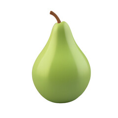 3d realistic render vector icon of a pear fruit, transparent background
