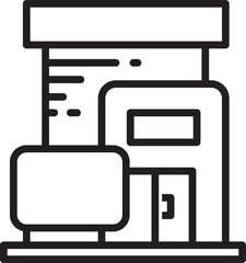 Modern House Line Icon