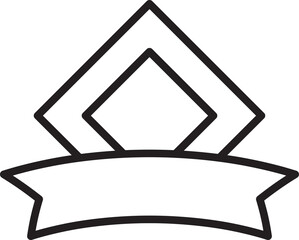 Ribbon Banner Line Art