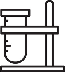 Laboratory Tube on Stand Icon
