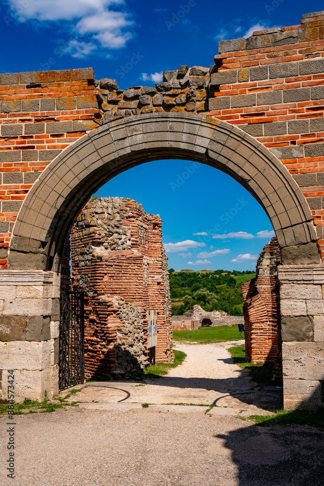 Wall mural splendid ancient roman ruins at felix romuliana near gamzigrad in serbia on a sunny day