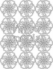 Printable floral coloring page for kids and adults with motivational saying for self love and self care. it helps to succeed and struggle against life to enjoy the tough journey
