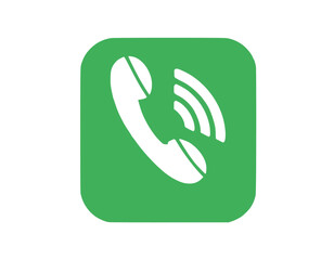 Phone Call Receiver Icon In A Circle Vector stock illustration