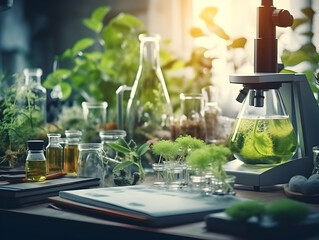 Experimental research on biotechnology and DNA, Smart Farming and Agriculture Innovation Concept, scientific research in the field of biology