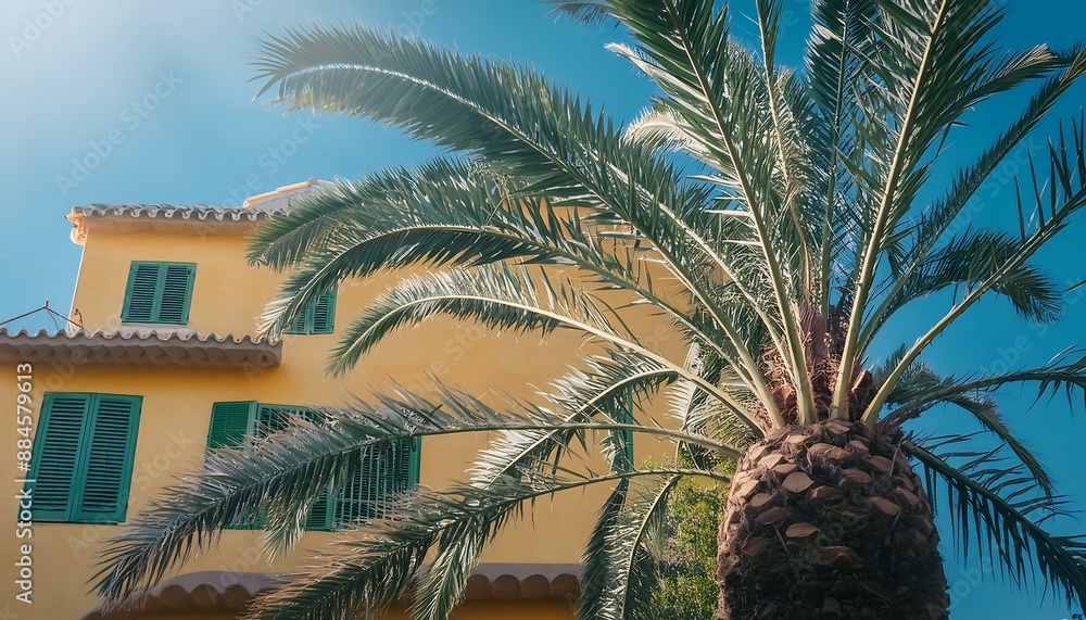 Canvas Prints palm trees on the beach