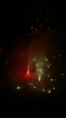 fireworks and crackers on the night sky