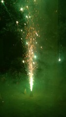 fireworks and crackers on the night sky