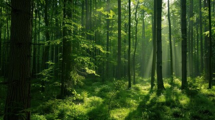Fototapeta premium Sunlight Through the Trees