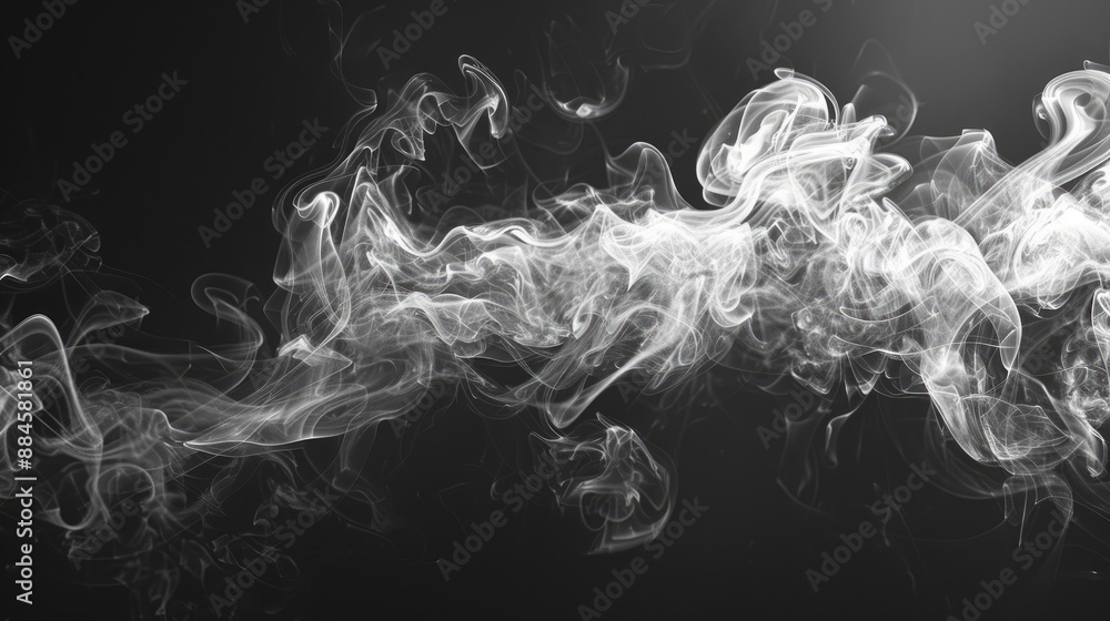 Poster dark background enhances clear smoke appearance user friendly for image editing