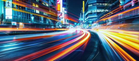 Fototapeta premium City Lights in Motion