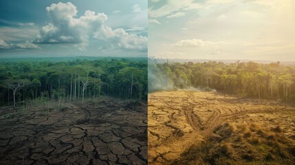 Deforestation: A Contrast of Nature's Loss