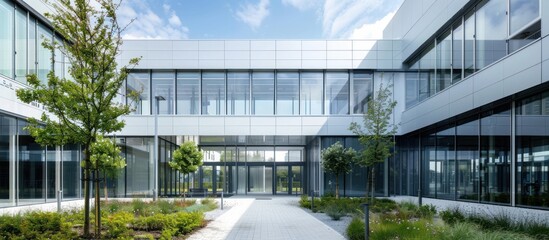 Modern Office Building Courtyard