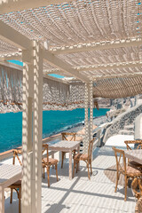 Strandbar auf santorini