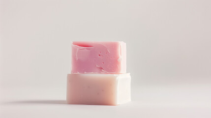 lean and Simple Soap Bar Images on Solid White Background