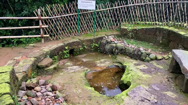 Natural herat shape rock inside a cave called u mawdonud in the garden of caves park  in cherrapunjee, meghalaya India.