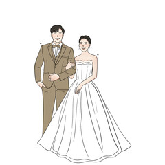 Fototapeta premium couple wedding bride and groom