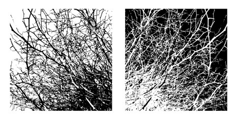 Background bare tree branches. Not AI, Vector illustration