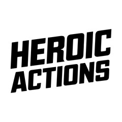 Fototapeta premium bravery typography design heroic actions 