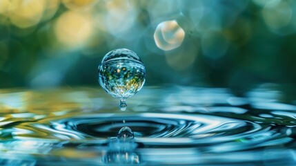 Water Droplet in Motion