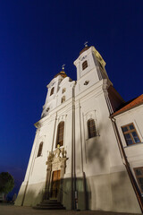A church in Tihany in blue hour