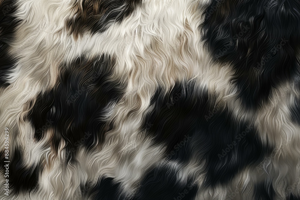 Poster closeup view of a monochromatic furry texture with wavy patterns
