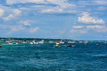 Turquoise Water, Summer in Orange Beach, Alabama, Vacationers Enjoying the Beach on the Fourth of July Holiday Weekend