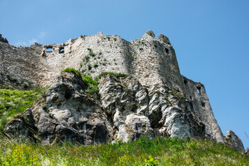 A view of Spis Castle from the inside behind its walls, Slovakia