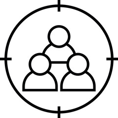 focus on customer icon vector sign