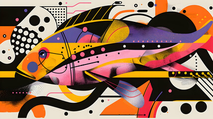 Abstract Fish Art