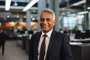 Portrait of a senior businessman in office