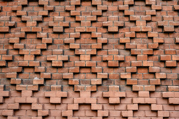 Obraz premium Patterned Red Brick Wall Texture Background