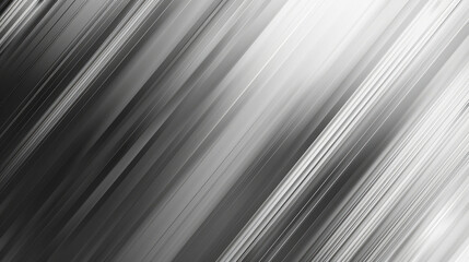 Fototapeta premium Soft gray and white gradient wall texture with diagonal metallic stripes, creating a modern and clean abstract background in shades of silver and black.